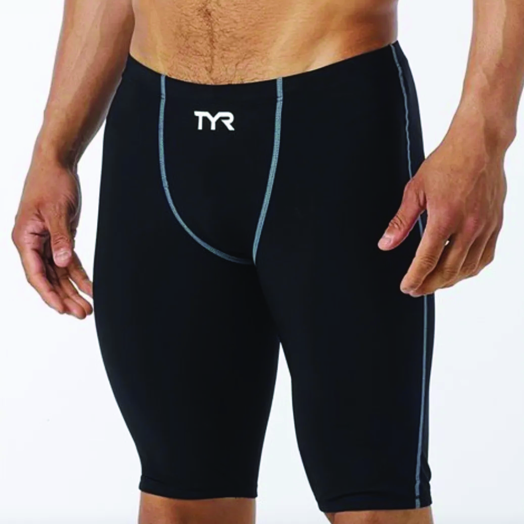 TYR Men’s Thresher Jammer – Black/Grey - Wyvern Swimwear